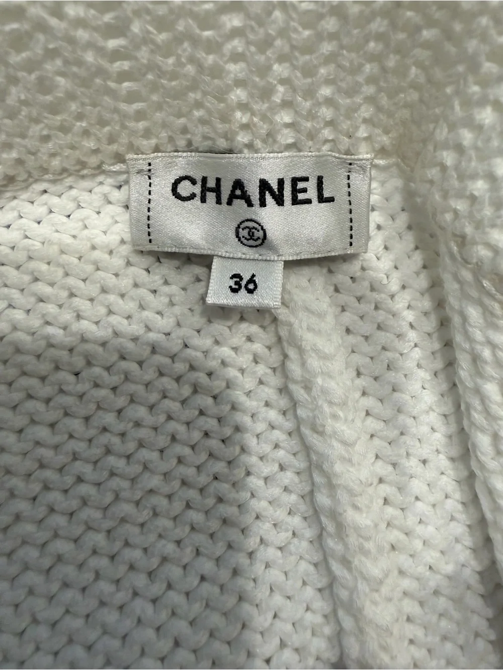 CHANEL White Knit